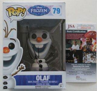 Josh Gad Signed Funko Pop W/jsa Dd22719 79 Olaf Disney Frozen
