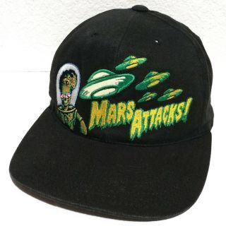 Vintage 90s Mars Attacks Snapback Cap Hat Tim Burton Movie Promo American Needle