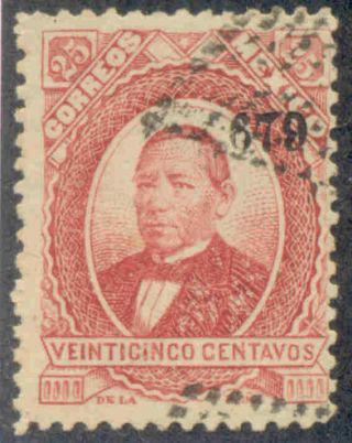 Mf0089.  Mexico.  1879 - 83.  Foreign Mail.  25c.  Tula.  679.  Bogus Diamond Canc.  /remainder.