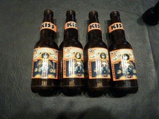 Kiss Band Psycho Circus Custom Fan Made Label 4pc Empty Beer Bottle Set 1998
