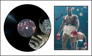 Muhammad Ali Boxing Legend Authentic Signed Autograph,  Hand Painted Vinyl