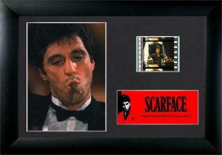 Scarface Tony Montana Al Pacino 1983 Framed Film Cell And Movie Photo 5 " X 7 "