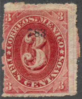 Mf0434.  Mexico.  1882 - 3.  Foreign Mail.  Numeralito.  3c.  (tula).  783.  Mog/hr.