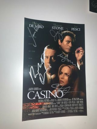 Casino Cast Signed Poster 8x12 W/