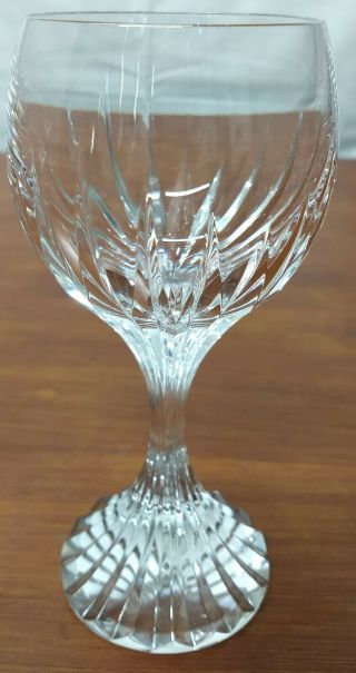 Baccarat France MASSENA Signed Crystal Elegant Glass 2 Pair 6 3/8 
