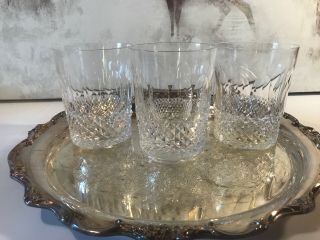 3 Vintage Waterford Crystal Colleen Double Old Fashioned Tumbler Glasses 4 3/8 "
