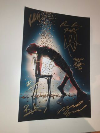 Deadpool Ii Cast Signed Poster 8x12 W/