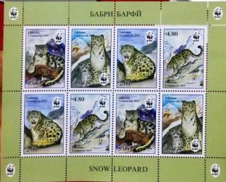 Tajikistan 2019 Wwf - Snow Leopard M/s