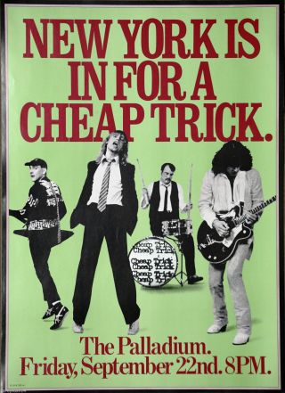 Trick Live At The Palladium York Vintage 1978 Concert Poster