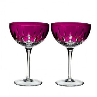 Waterford Lismore Pops Hot Pink Cocktail Pair 40010843
