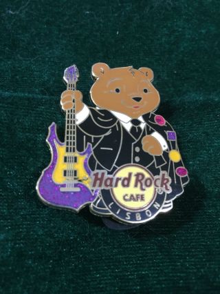 Hard Rock Cafe Pin Lisbon Academic Teddy Bear In Traditional Black Leavers Robe