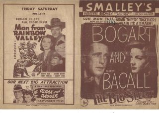1946 Movie Herald Humphrey Bogard Lauren Bacall " Big Sleep " Smalley 