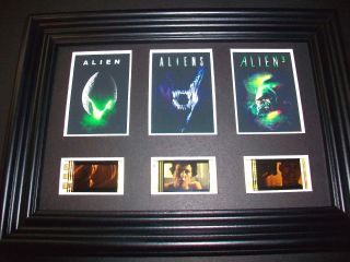 Alien Framed Trio Movie Film Cell Memorabilia - Compliments Poster Dvd Book