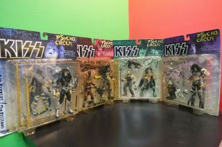Kiss Psycho Circus Complete Set Of 4 Mcfarlane Toys 1998 In Pack