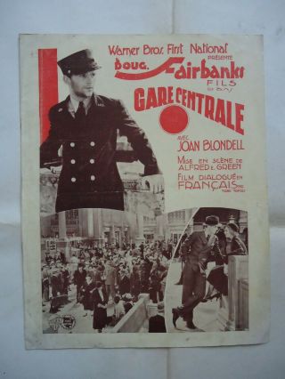 Douglas Fairbanks Jr,  Joan Blondell/union Depot/upb/ French Pressbok 30 