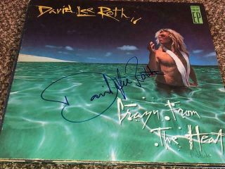 Van Halen David Lee Roth Signed Autographed Crazy From The Heat Record Album Lp
