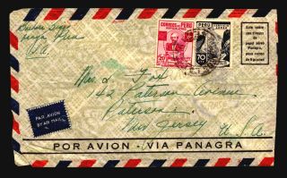 Peru 1939 Airmail Cover To Usa / Light Creasing - Z14634