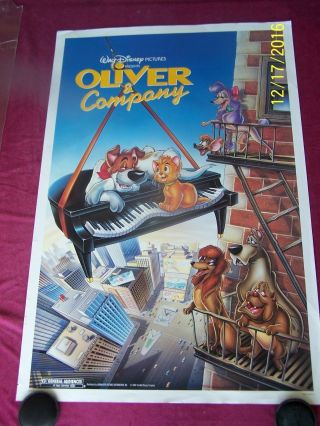 Oliver And Company,  1988 Rolled Single Sided 1 - Sh Movie Poster - Walt Disney Co.