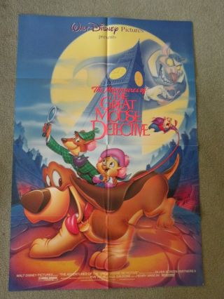 Walt Disney Pictures The Adventures Of The Great Mouse Detective Poster 2 - Sided