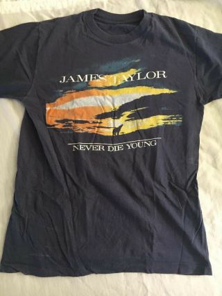 James Taylor Never Die Young Vintage T - Shirt Men’s L