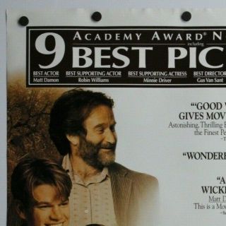 Good Will Hunting 1997 Double Sided Movie Poster 27 