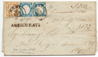 1862 Italy Neapolitan Provinces Registered Cover,  $4800.  00