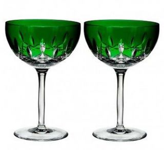Waterford Crystal Lismore Pops Emerald Cocktail Glasses Set Of 2 40020840