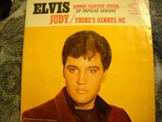Elvis 47 - 9287 Judy / There’s Always Me 45 And Picture Sleeve