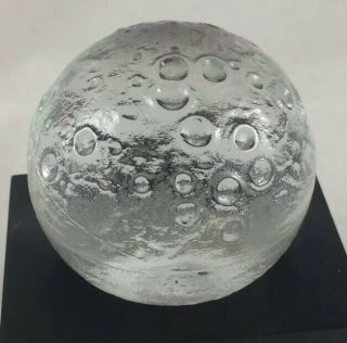 Vintage Hochwertiges Germany Art Glass Moon Paperweight German Planet Space