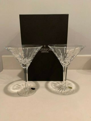 Waterford Crystal Lismore Tall Martini Glasses/new