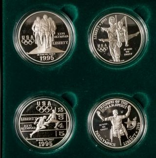 1996 Olympics $1 Silver Proof Coin Set of 8 in OGP w/,  Set [4430.  01] 3