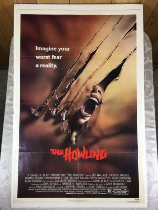 The Howling 1981 27x41 " One - Sheet Movie Poster Fn