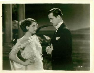 1931 Strangers May Kiss Movie Still Norma Shearer & Neil Hamilton Night Stare