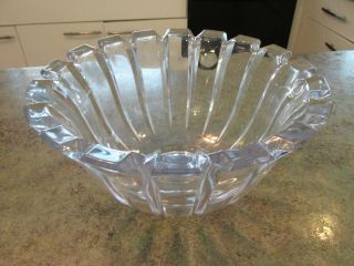 Signed Lalique France Crystal Glass Centerpiece Bowl 9.  75 " X 5 "
