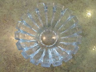 Signed LALIQUE France Crystal Glass Centerpiece Bowl 9.  75 