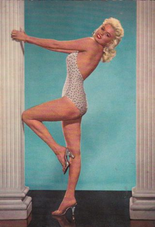 Jayne Mansfield - Hollywood Movie Star/actress Pin - Up/cheesecake 1950s Postcard