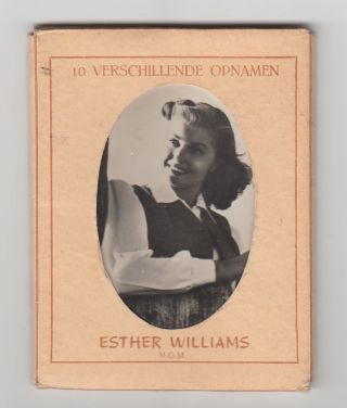Esther Williams Set Of 10 Vintage M.  G.  M.  Photo Cards 3.  6 " X 2.  7 " From The 1930 