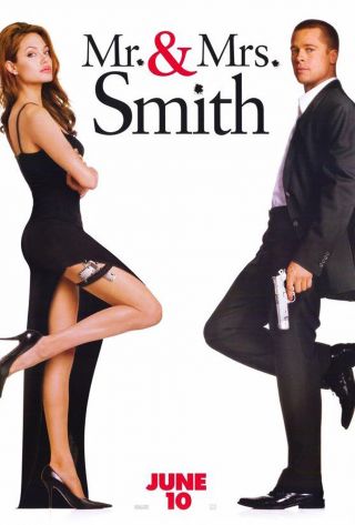 Mr.  & Mrs.  Smith (2005) Second Adv.  Single - Sided Movie Poster - Rolled