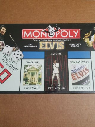 Elvis Monopoly 25th Anniversary Collector 
