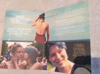 Promotional Movie Flyer ' Blue is the warmest Color ' NOT A DVD RARE 2