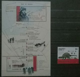 Argentina - Antarctic Polar Research - Dinosaurs 2015 Mnh S/s,  Stamp