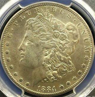 1884 - S Morgan Silver Dollar Au Details Pcgs