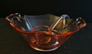 Rare Antique Art Deco Pink Depression Glass Gravy Sauce Boat Bowls & Scoops Vgc