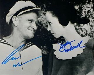 Robin Williams & Shelly Duvall 2x Hand Signed 8x10 Photo W/ Holo Popeye