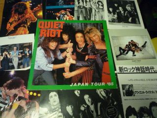 Quiet Riot 1985 Japan Tour Book Concert Program &cllippings&ticket G0525