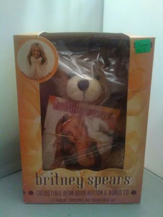 Vtg Britney Spears Official Teddy Bear Cd Button Pin 2000 Sometimes