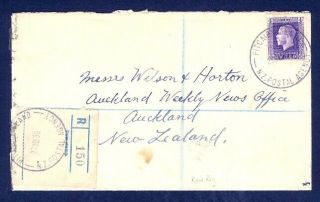 Pitcairn Islands Nz Postal Agency 1930 Registered To Zealand