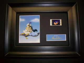 Aladdin Framed Movie Film Cell Memorabilia Compliments Poster Dvd