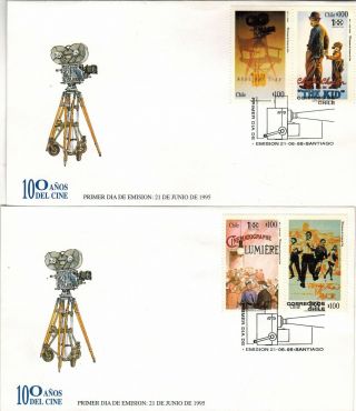 Chile 1995 Fdc 100 Años Del Cine