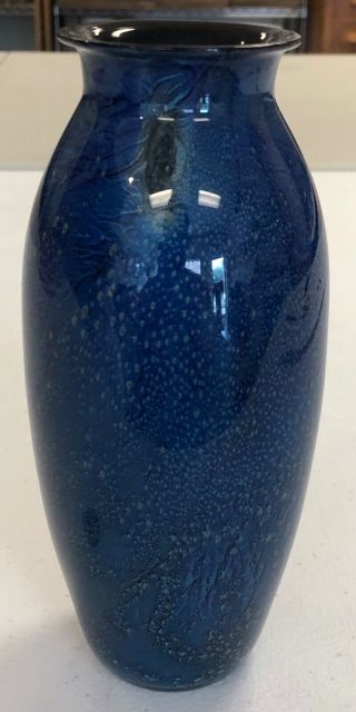 Josh Simpson Art Glass Vase 7” Tall Signed & Dated 1990 Quality